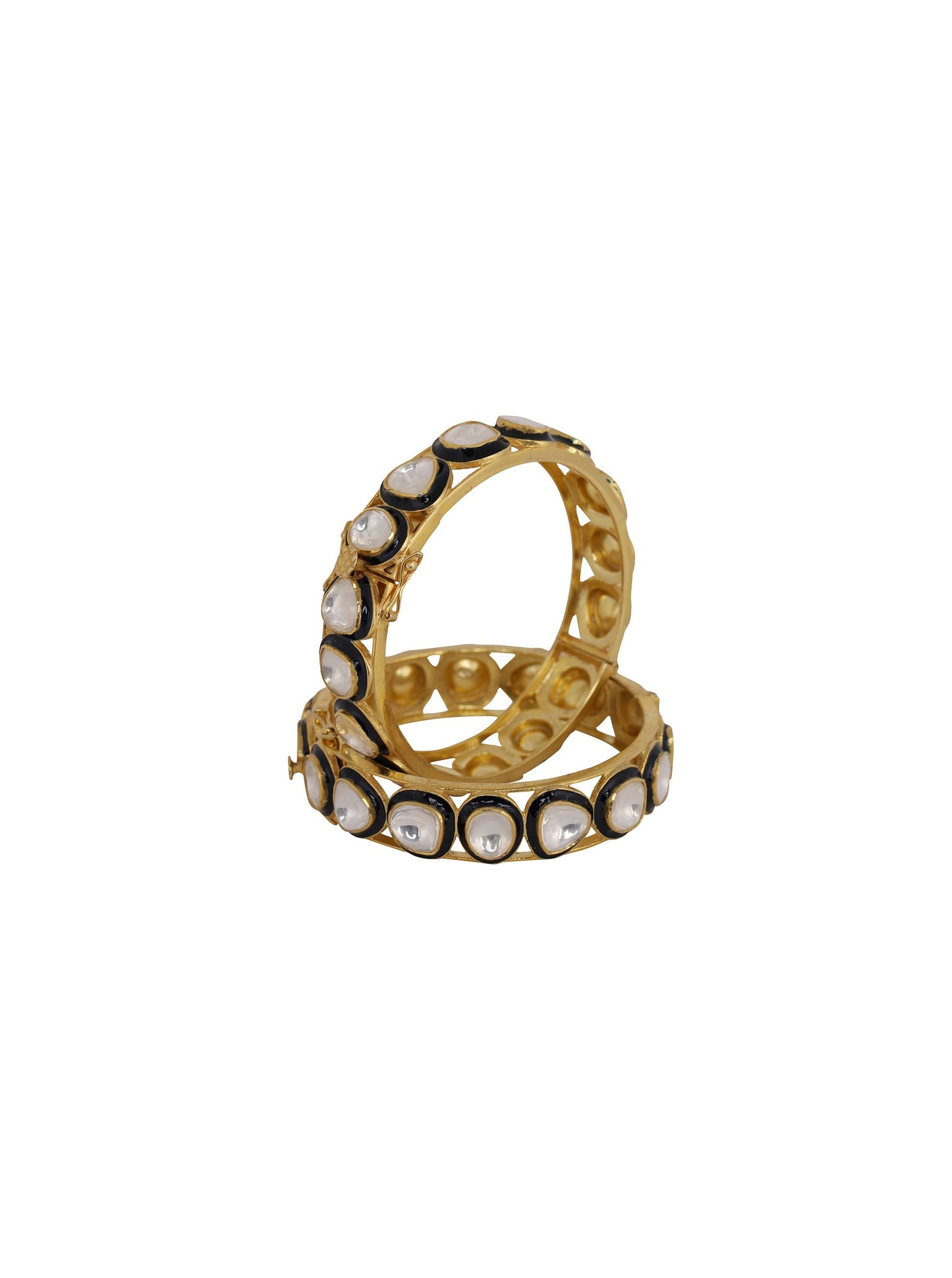 Bangles sapphire and polki