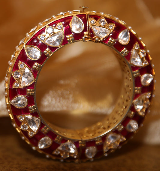 Gold Plated Ruby Kada