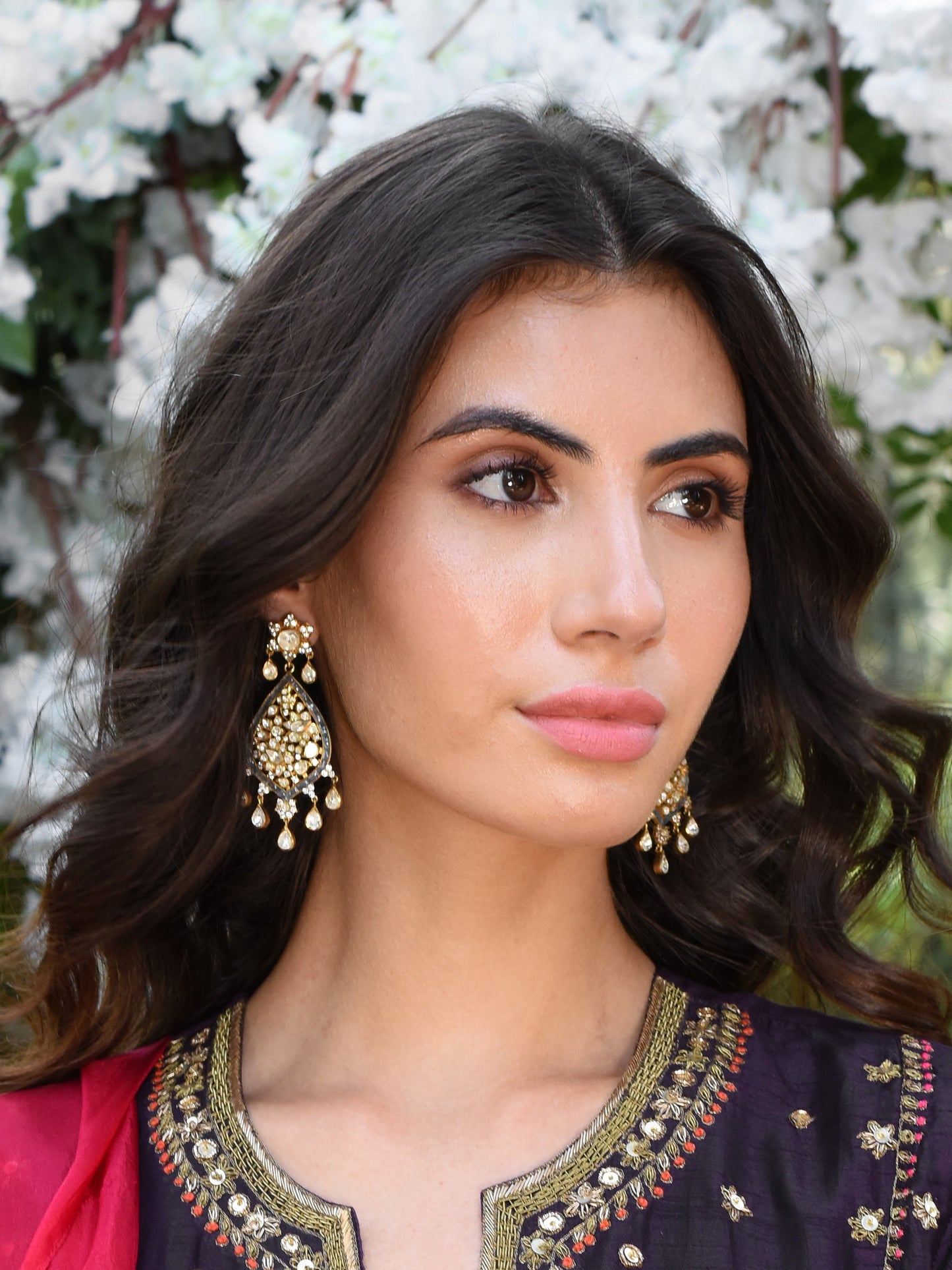 Tanzanite Boondh Earrings