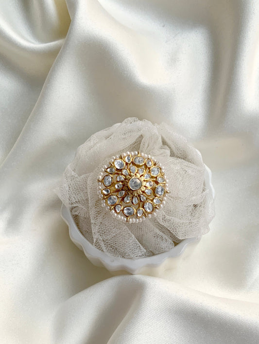 Polki & Pearls Ring
