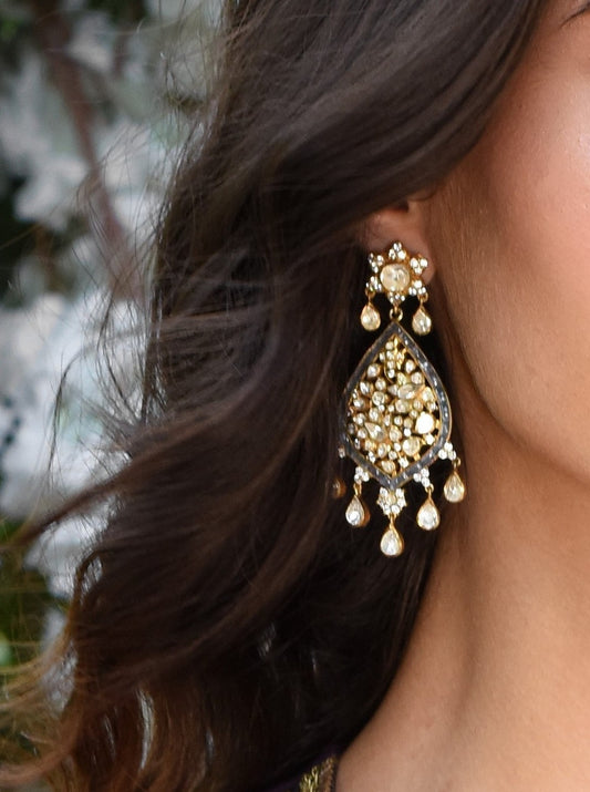 Tanzanite Boondh Earrings