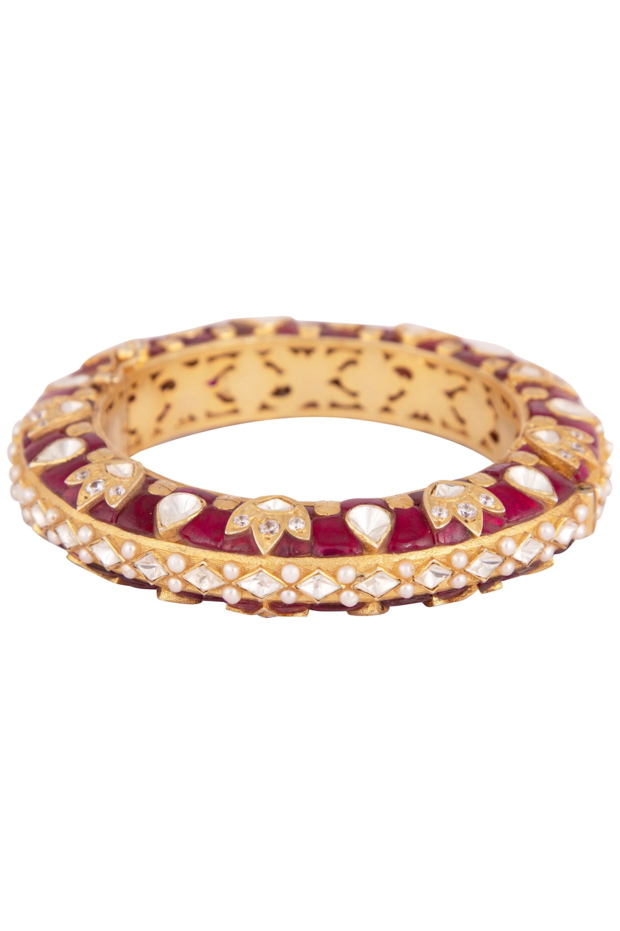 Gold Plated Ruby Kada