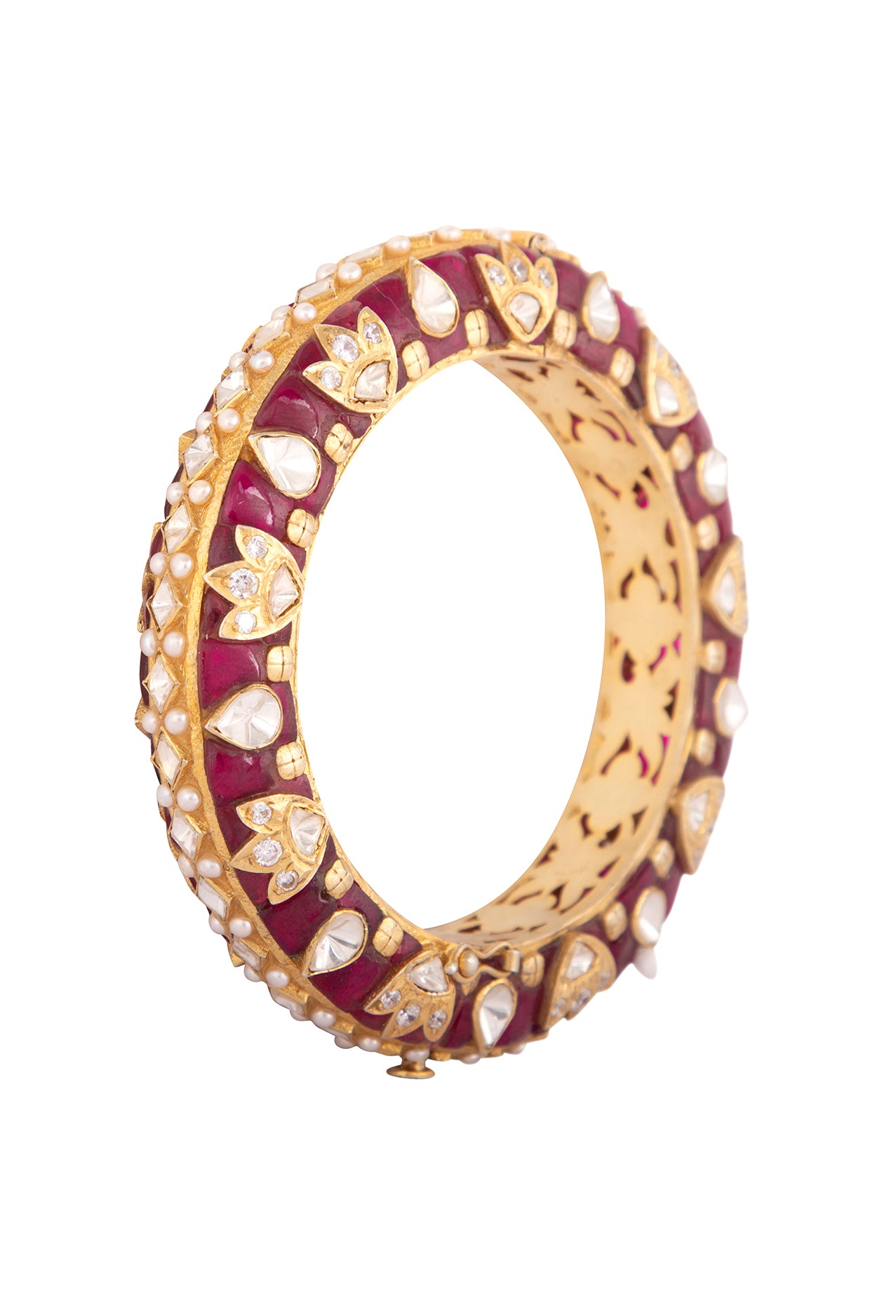 Gold Plated Ruby Kada