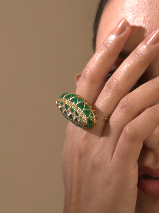 Kaari double finger ring