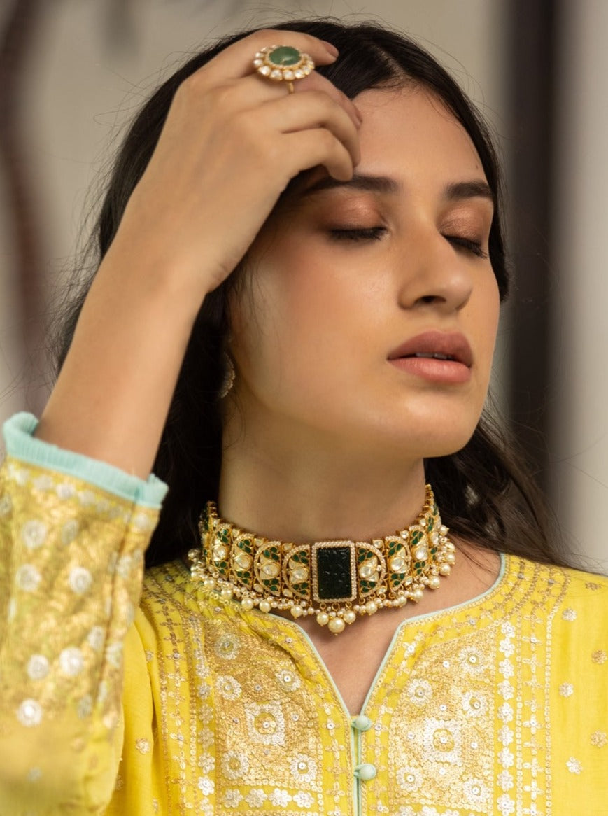 Khizra Choker emerald