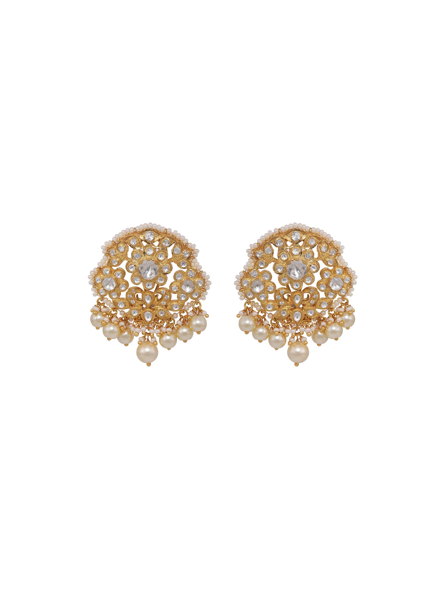 Gold Plated Pearl Danglers