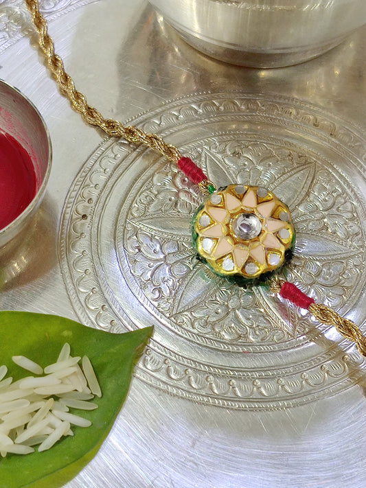 Peach Daksha Rakhi