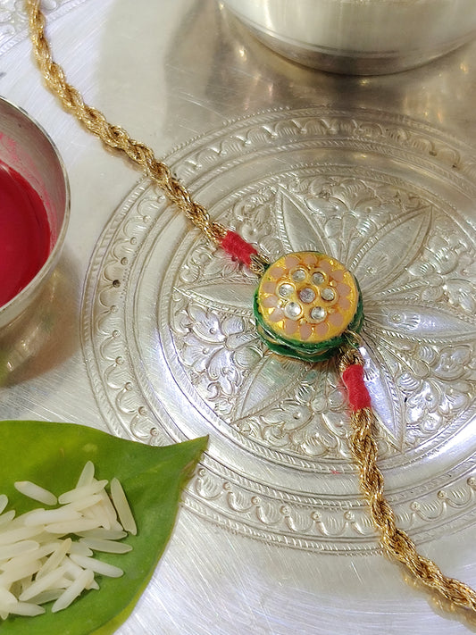 Peach Phool Rakhi