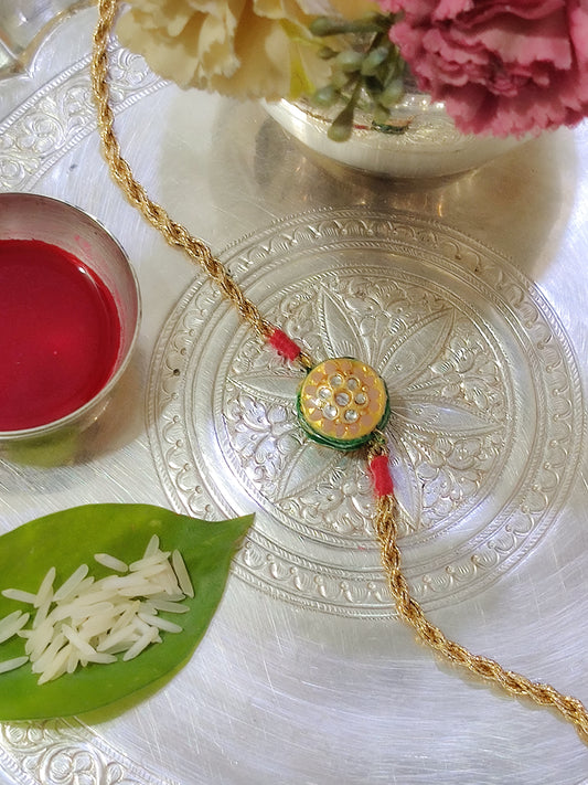 Peach Phool Rakhi