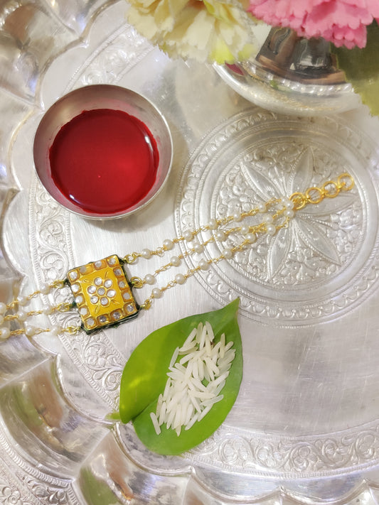 Yellow Meena Floral Bracelet Lumbi