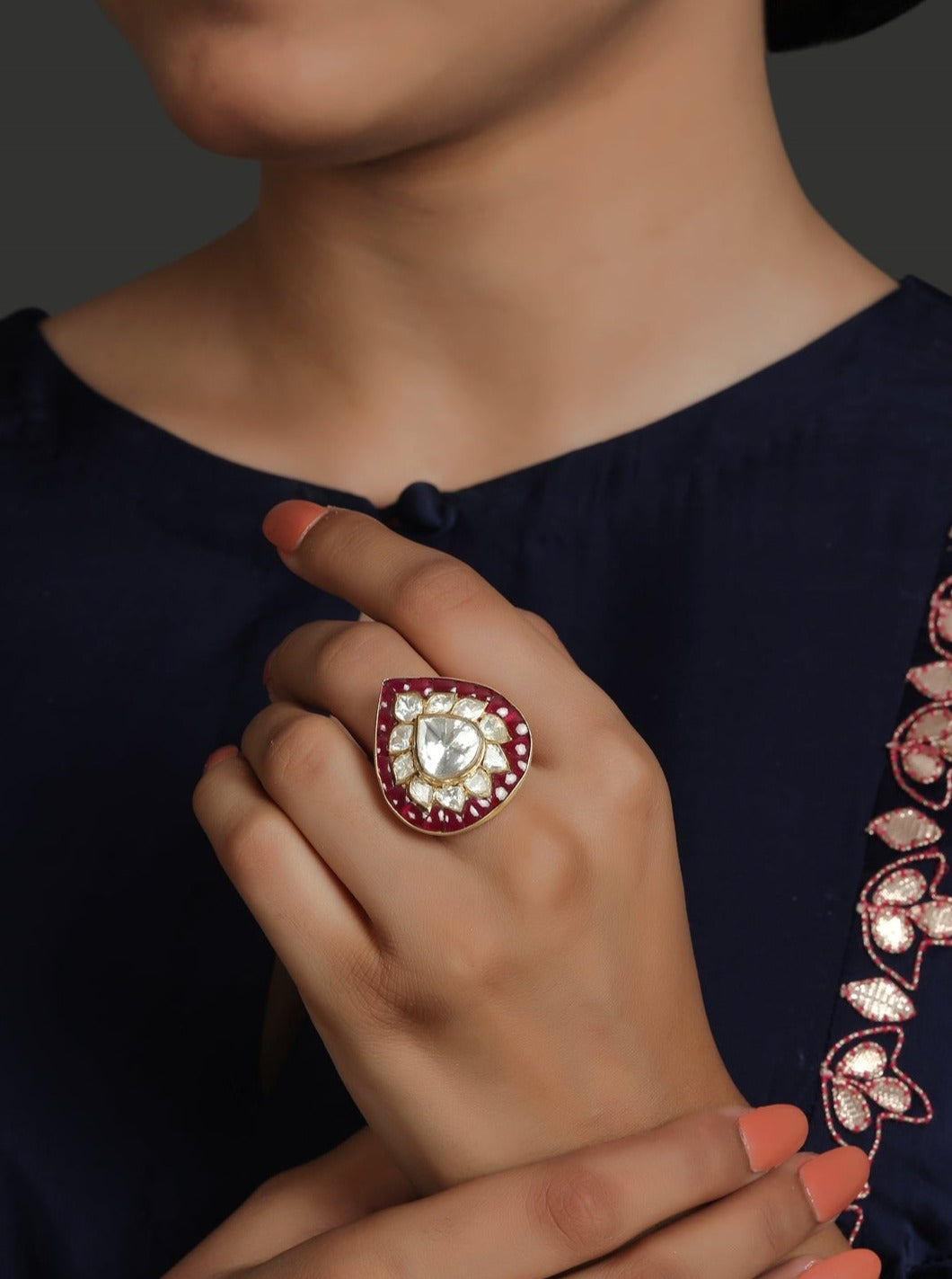 Polki Ruby Isra ring