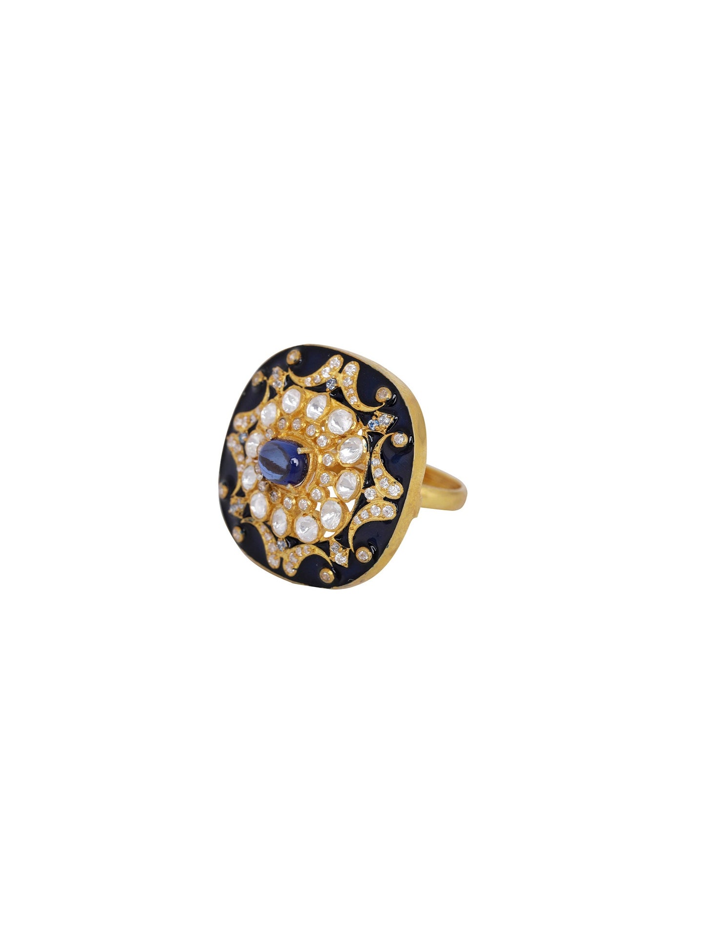 sapphire polki ring